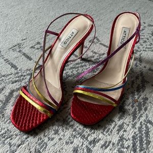 The Attico Metallic Rainbow Baby 105 Sandals Heels size 40